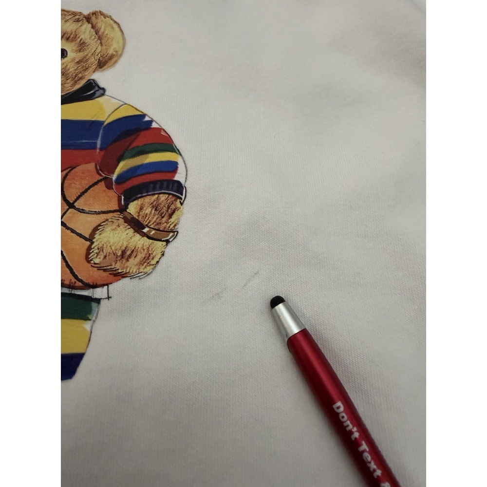 Youth Polo Ralph Lauren Polo Bear Basketball Pullover Crewneck Kids Sz 14-16 (L) - Picture 4 of 7